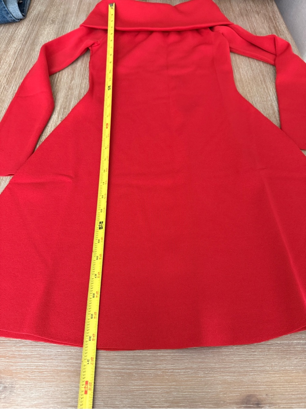 NWT, Anthropologie, Endless Rose Off-Shoulder Red Mini Dress, Small - Picture 6 of 10